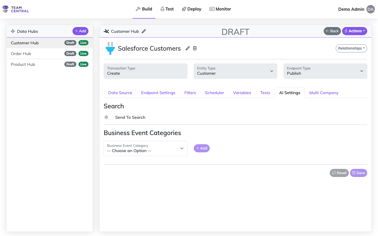 Endpoint AI Settings Tab