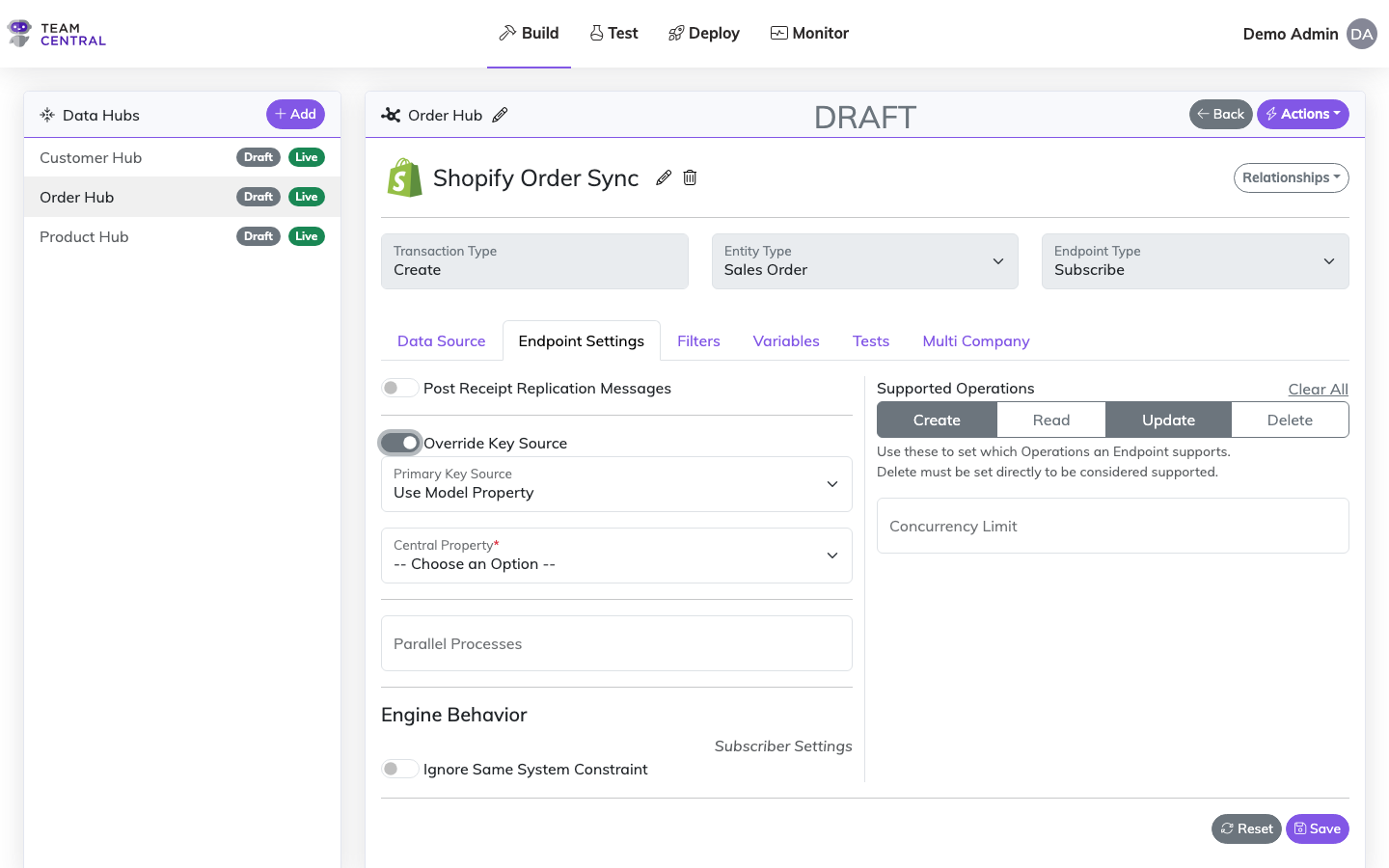 Override Key Source — Model Property