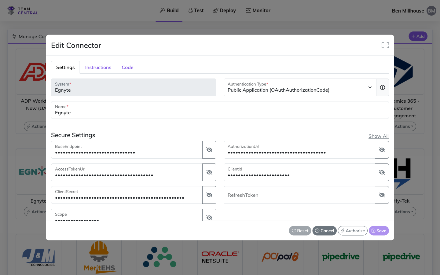 Edit Connector Modal