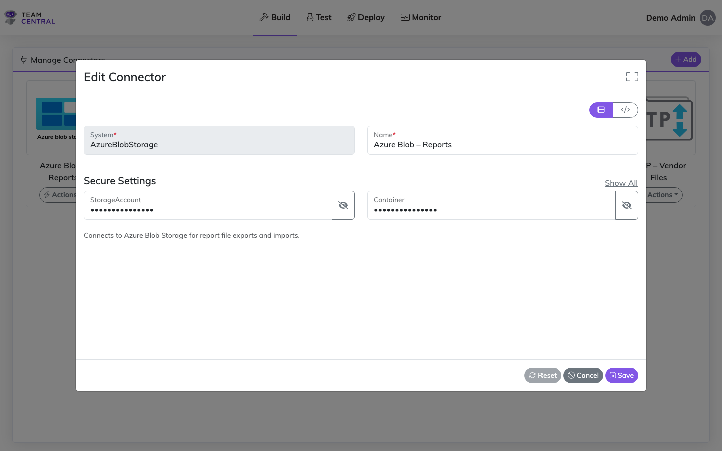 Edit Connector Modal