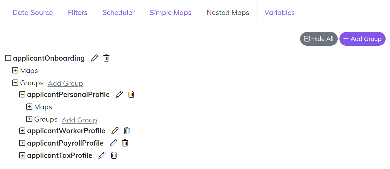 Endpoint Mapping - Nested Maps